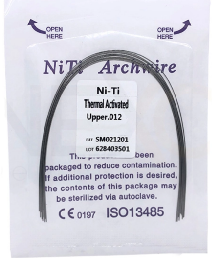 ARCOS NITI TERMOACTIVADOS REDONDOS – PAQUETE x 10 UNIDADES