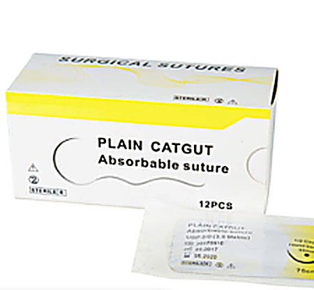SUTURA CATGUT SIMPLE CAJA X 12 UNIDADES - SURGICAL SUTURES