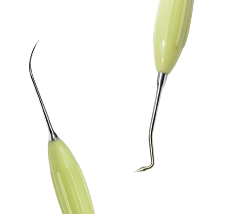ESPATULA PARA RESINA DR. DIETSCHI 1/2 MANGO SILICONADO VERDE